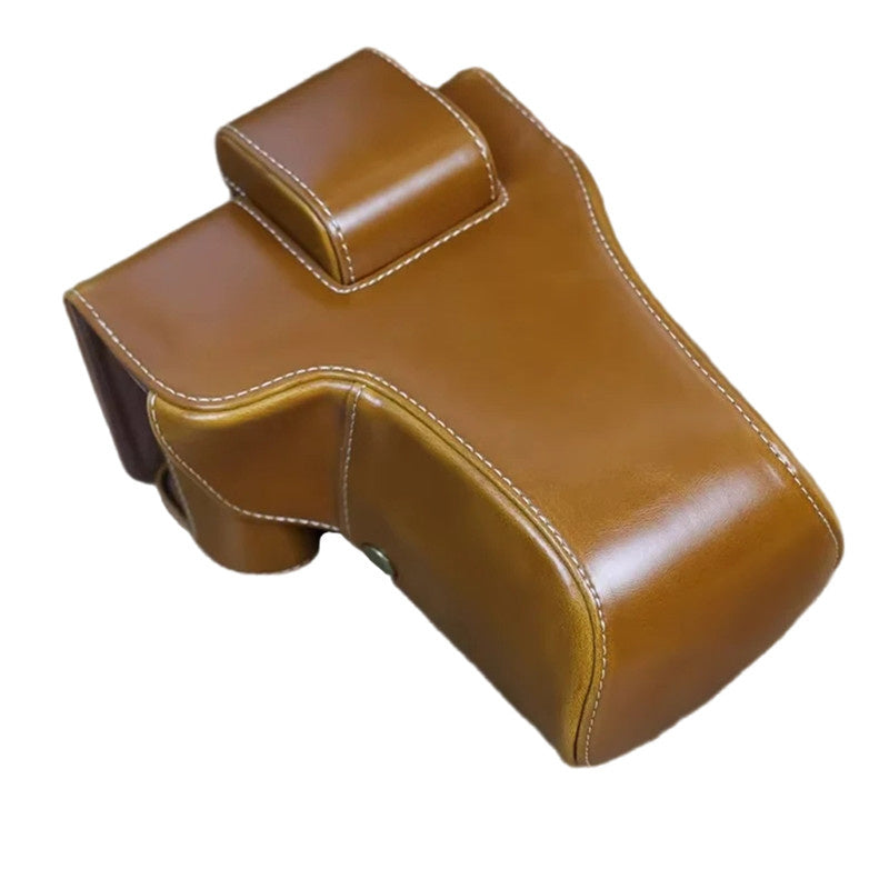 For Fuji X-T5 Battery Opening Design Detachable PU Leather Camera Bag Protective Case with Lens Pouch and Shoulder Strap For Fuji X-T5 Battery Opening Design Detachable PU Leather Camera Bag Protective Case with Lens Pouch and Shoulder Strap